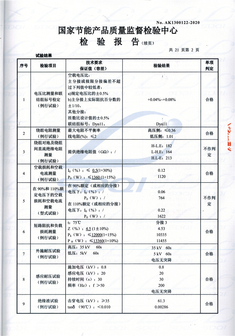 高低压试验报告-S11-1250吉林吉林吉林油浸式变压器-2.jpg